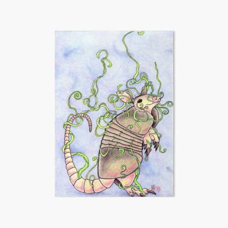 Armadillo Sprouts, leaves and shoots Art Board Print