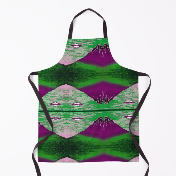Item preview, UFO over mountain in Magenta and green designed and sold by Mary Egan.