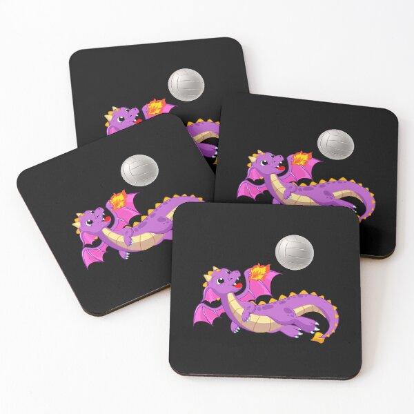 Item preview, Dragon Playing Volleyball ,Funny Good Dragon Volleyball Lovers Purple Design designed and sold by pedrored369.