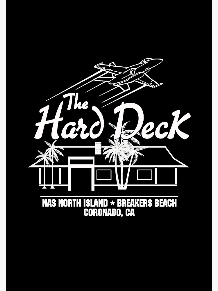 "THE HARD DECK Beach Bar Top Gun Font" Spiral Notebook by Jocasta193