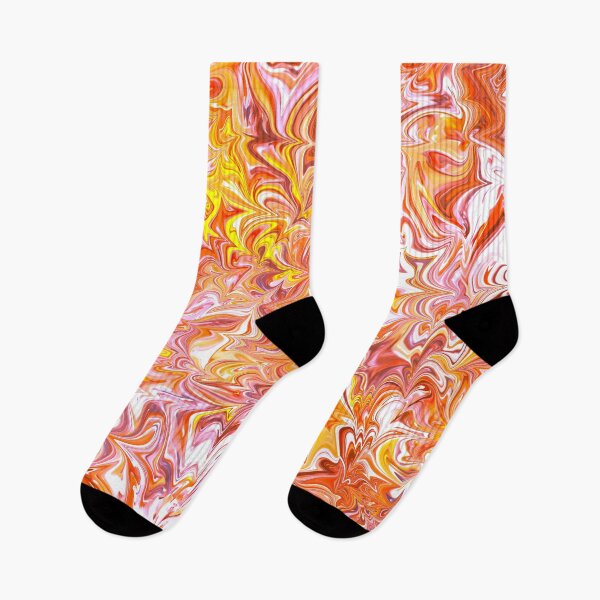 Item preview, Sunshine Citrus: Red Pink Orange Swirled Marble designed and sold by nimreninmu.