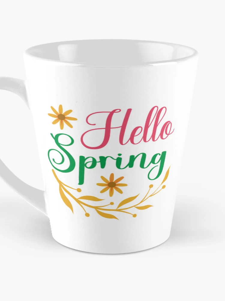 Thumbnail 3 of 4, Coffee Mug, Hello Spring. Spring Quote, Spring Flower, Spring Lover, Spring Design designed and sold by DesignHouse07.