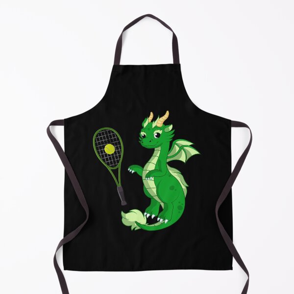Item preview, Dragon Playing Tennis ,Funny Good Dragon Tennis Lovers Green Design designed and sold by pedrored369.