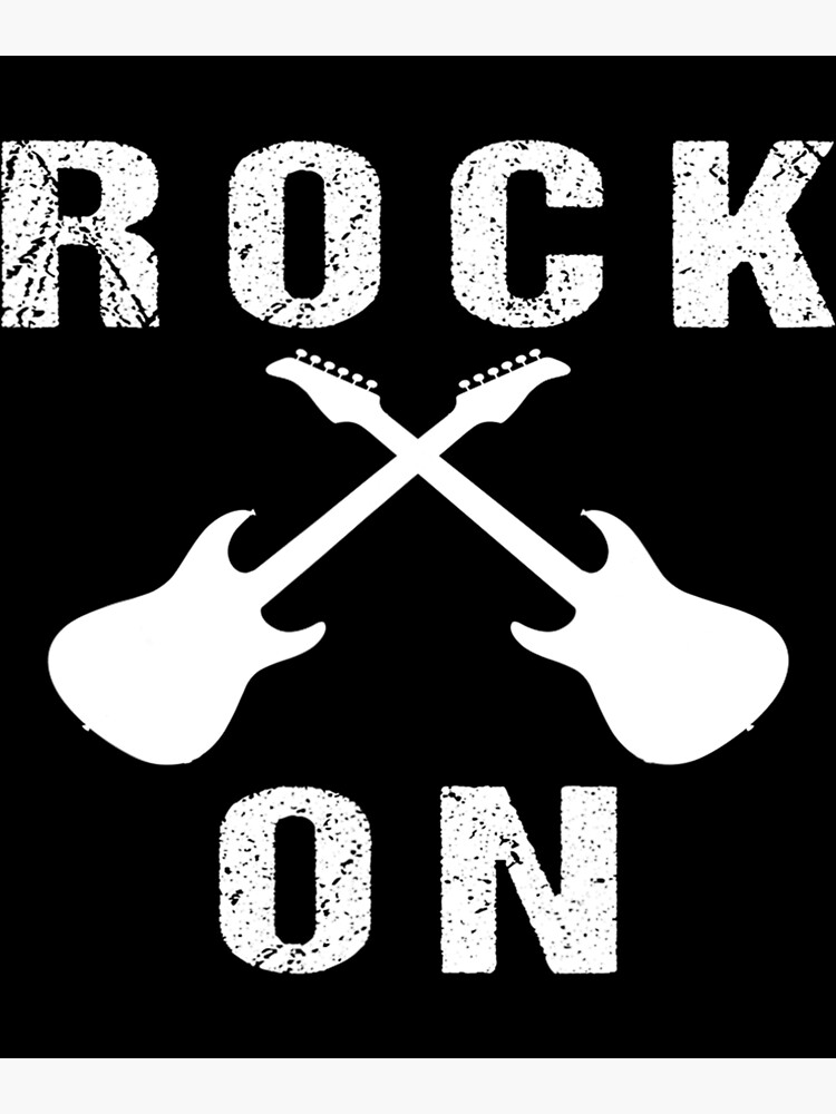 "Metal Guitarist Rock On Guitar Player Funny Band" Poster for Sale by