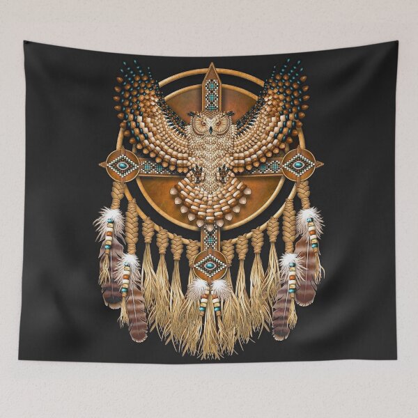 Item preview, Native American Beadwork Owl Mandala designed and sold by chanchan79.
