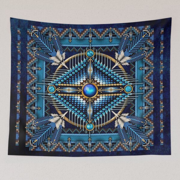 Item preview, Native American Pattern Blue designed and sold by chanchan79.