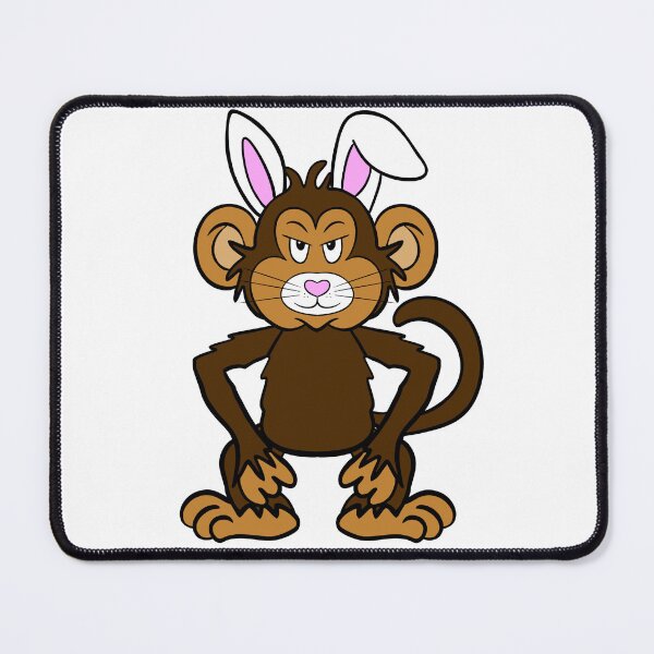Item preview, Monkey Easter Bunny Cartoon designed and sold by SparkyMae.