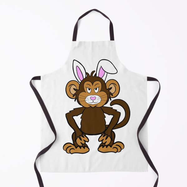 Item preview, Monkey Easter Bunny Cartoon designed and sold by SparkyMae.