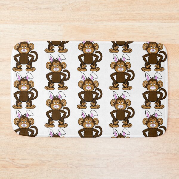 Item preview, Monkey Easter Bunny Cartoon designed and sold by SparkyMae.