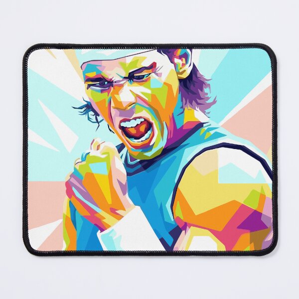 Peinture numérique colorée de Rafael Nadal Tapis de souris