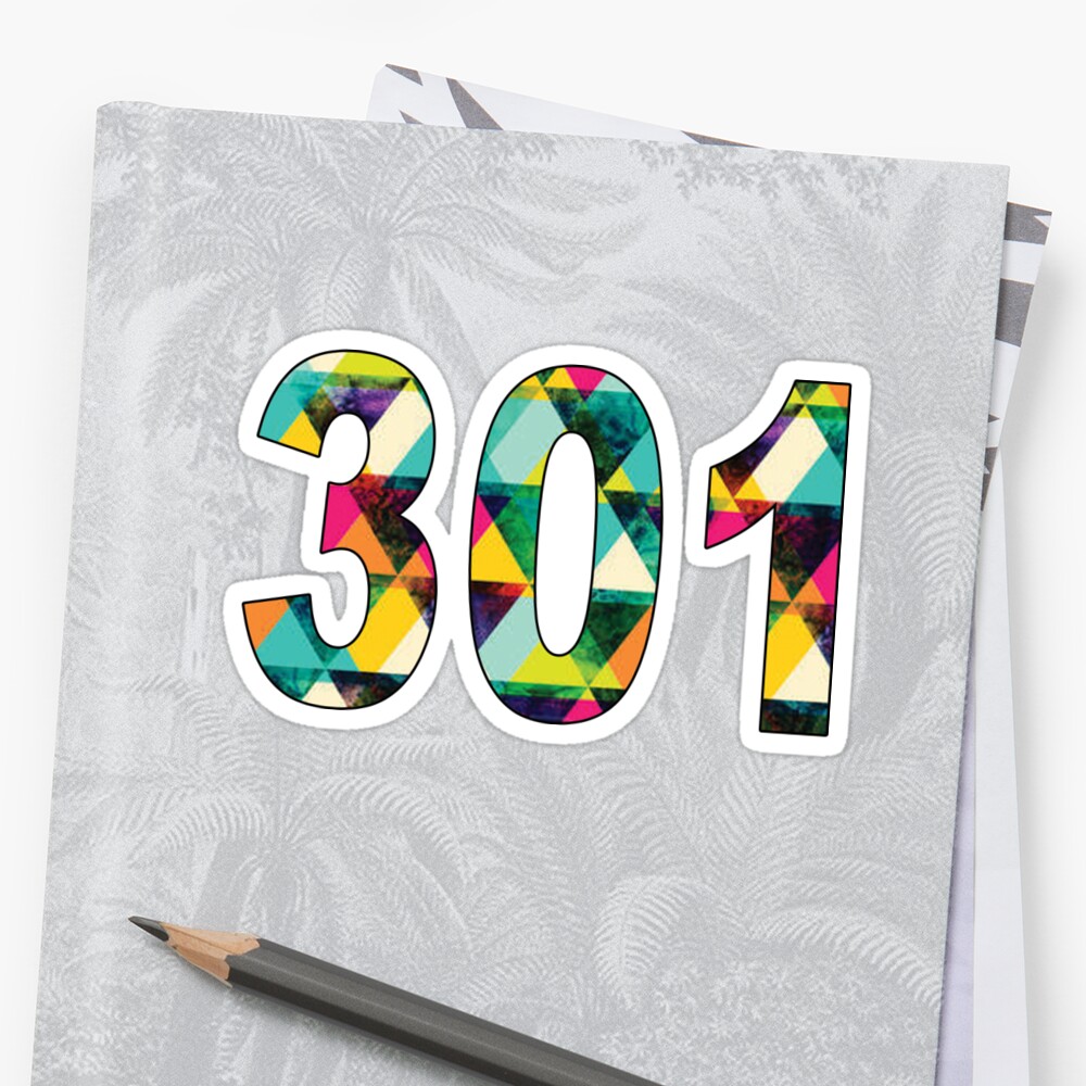 301-area-code-3-sticker-by-ldeitch-redbubble