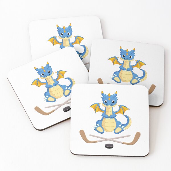 Item preview, Dragon Playing Hockey ,Funny Good Dragon Hockey Lovers Blue Design designed and sold by pedrored369.