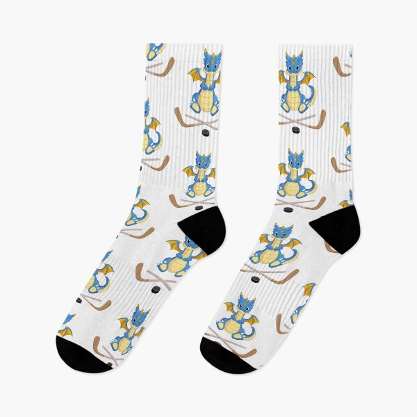 Item preview, Dragon Playing Hockey ,Funny Good Dragon Hockey Lovers Blue Design designed and sold by pedrored369.