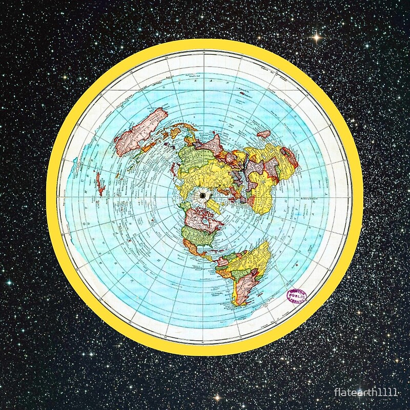 flat earth map model