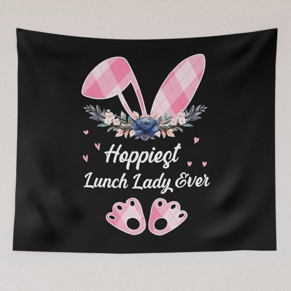Item preview, Hoppiest Lunch Lady Ever Leopard Easter Day Bunny designed and sold by ericrichard059.
