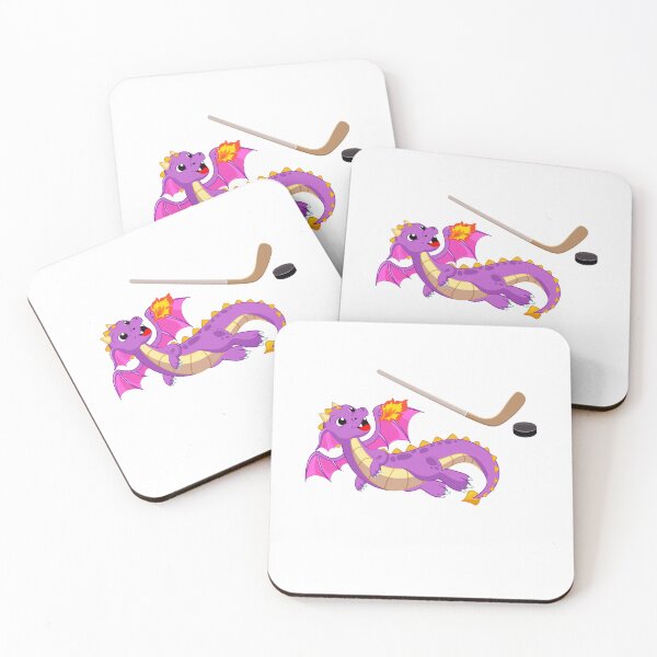 Item preview, Dragon Playing Hockey ,Funny Good Dragon Hockey Lovers Purple Design designed and sold by pedrored369.
