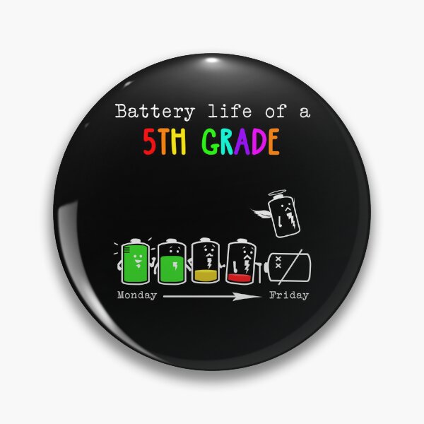 Item preview, BATTERY LIFE OF A  5TH GRADE designed and sold by Anderson456.