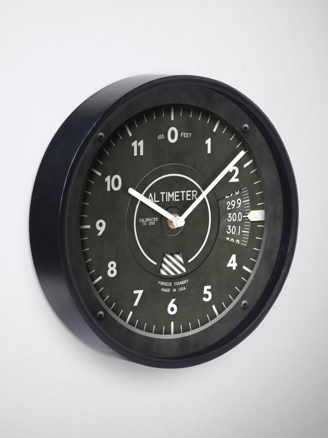 Alternate view of Altimeter Pilot Airplane Clock Clock