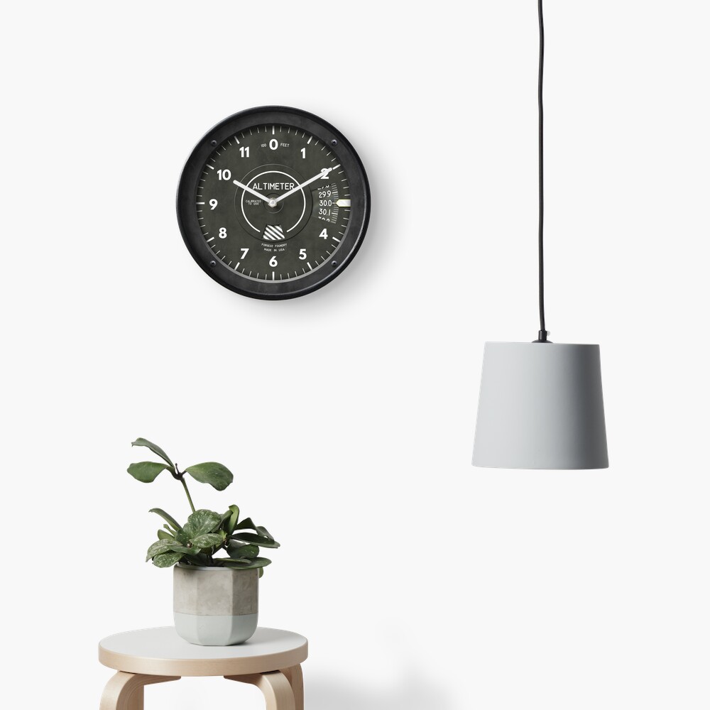 Altimeter Pilot Airplane Clock Clock