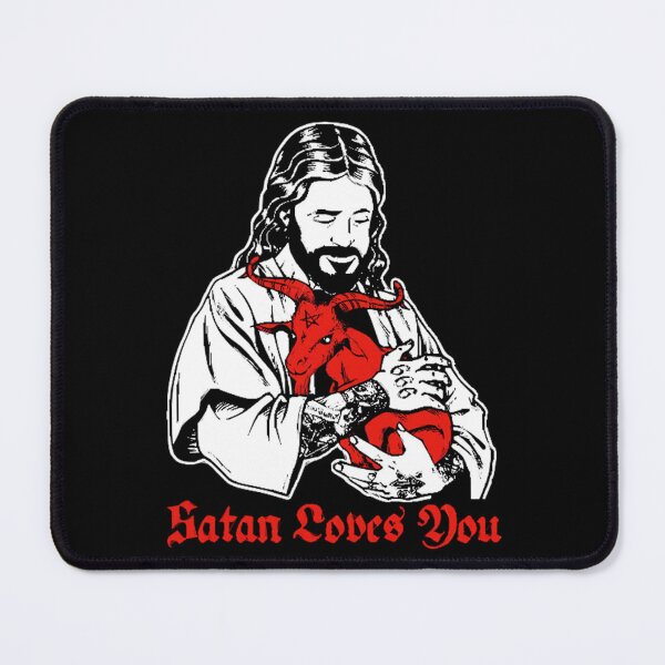 Item preview, Satan Loves You and Jesus Know it Baphomet designed and sold by MoseCalaxiu.
