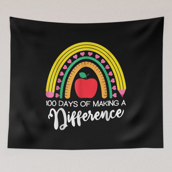 Item preview, 100 Days Of Making A Difference 100th Day Of School Teacher  designed and sold by amyadt77.