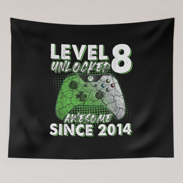 Item preview, Level 8 Unlocked Awesome 2014 Video Game 8th Birthday Gift  designed and sold by amyadt77.