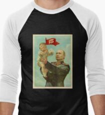 BABY TRUMP WITH PUTIN Men's Baseball ¾ T-Shirt