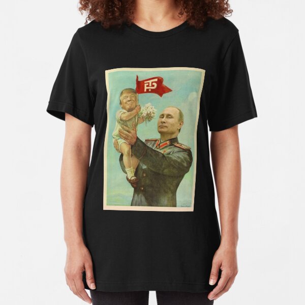 BABY TRUMP WITH PUTIN Slim Fit T-Shirt