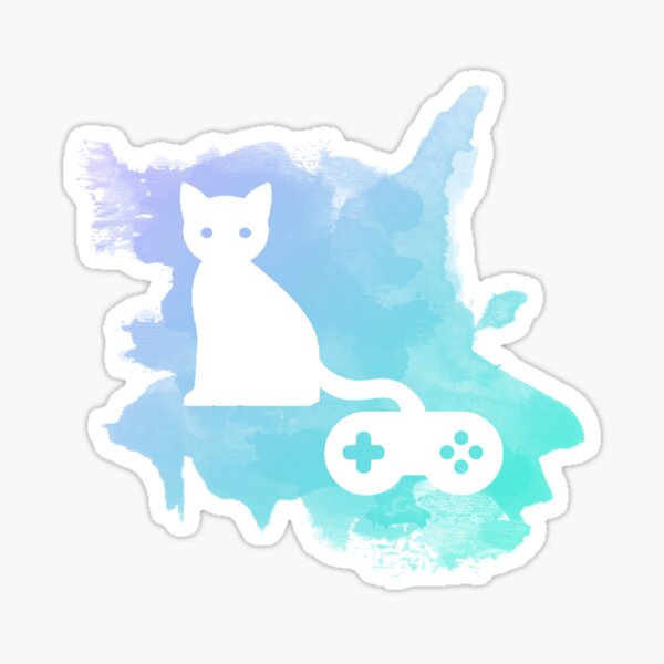 &ldquo;Gamer Cat&rdquo; Sticker for Sale by amandartwork | Redbubble