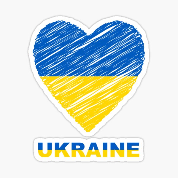 Love Ukraine - Heart Ukraine Sticker