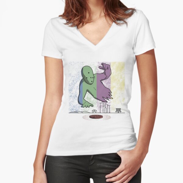  Womens SCP-096 Shy Guy SCP Foundation V-Neck T-Shirt