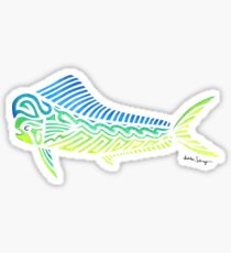 Tribal Mahi Mahi Sticker