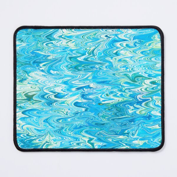Item preview, Aqua Waves: Blue and Green Rippled Abstract designed and sold by nimreninmu.
