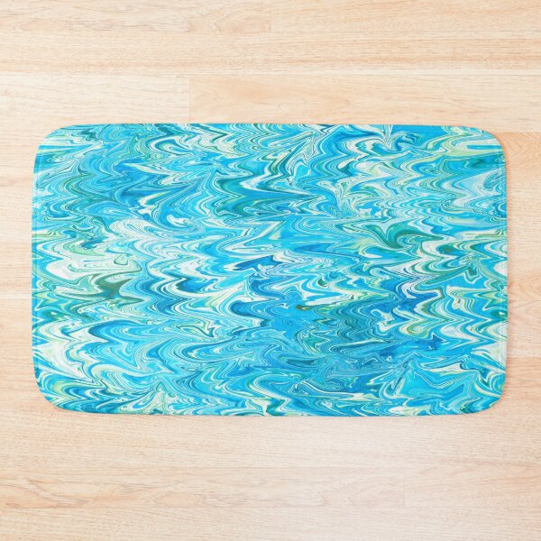 Item preview, Aqua Waves: Blue and Green Rippled Abstract designed and sold by nimreninmu.