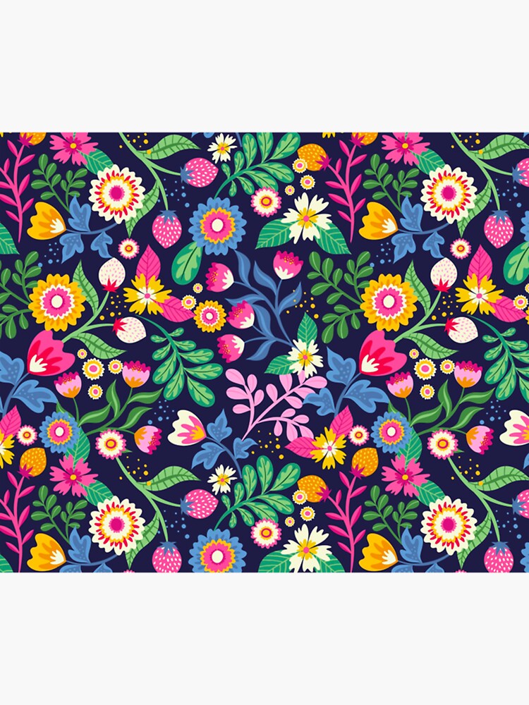 "cath Kidston Flowers drawing original art design gift idea for her