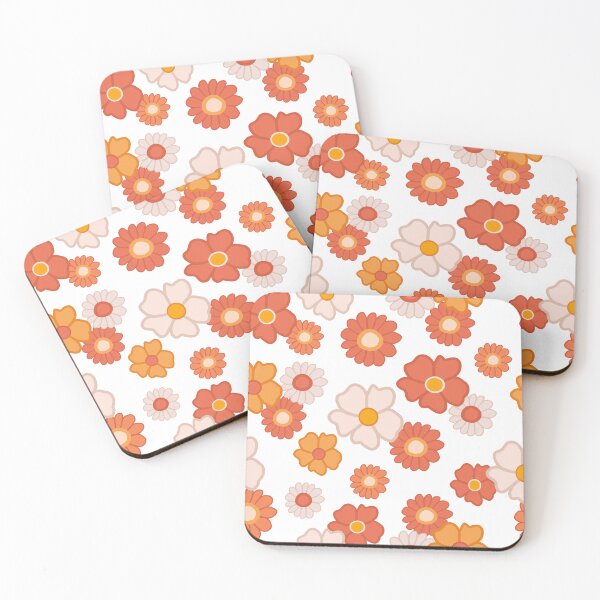 Item preview, Orange and Red Wildflowers on a White Background designed and sold by Jessa Moon.