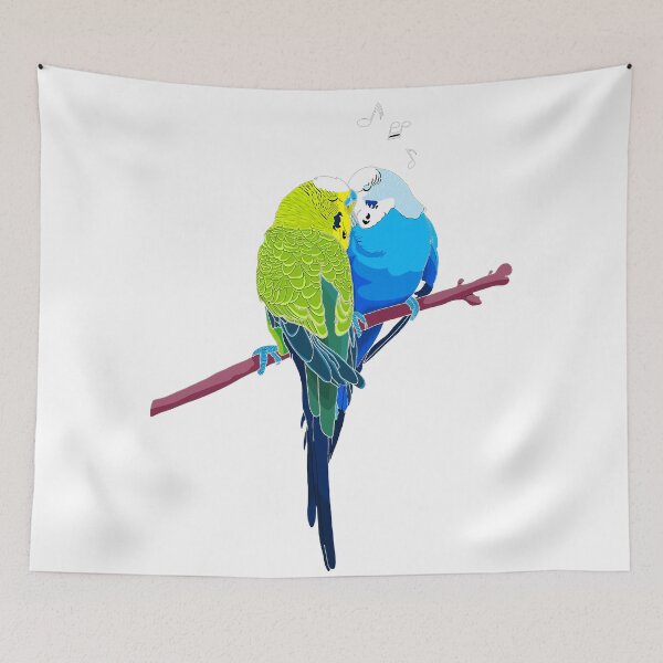 Item preview, Bird Budgies Couple designed and sold by Thelmasutton.
