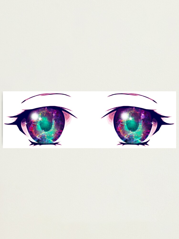 Anime Eyes Galaxy 1 Photographic Print By Dacdacgirl Redbubble