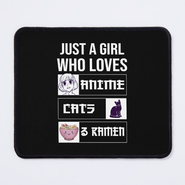 Item preview, Just A Girl Who Loves Anime Cat And Ramen designed and sold by patternprint1.