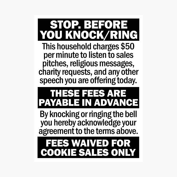 Item preview, Soliciting Salesman Sign designed and sold by hilda74.