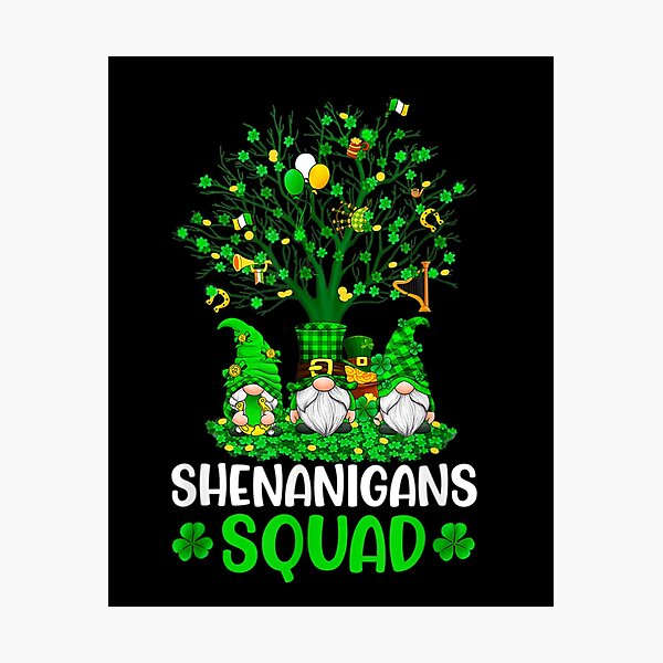 Item preview, Amazon.com: St Patricks Day 2022 Shamrock Irish Gnome Shenanigans Squad T-Shirt : Clothing, Shoes & Jewelry designed and sold by TateTitle7.