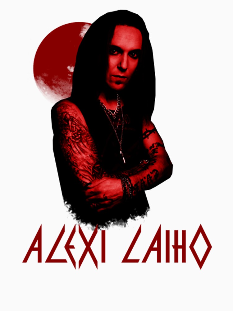 Thumbnail 7 of 7, Essential T-Shirt, Alexi Laiho-red poster style designed and sold by HesselEmely.