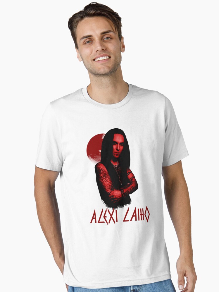 Thumbnail 1 of 7, Essential T-Shirt, Alexi Laiho-red poster style designed and sold by HesselEmely.
