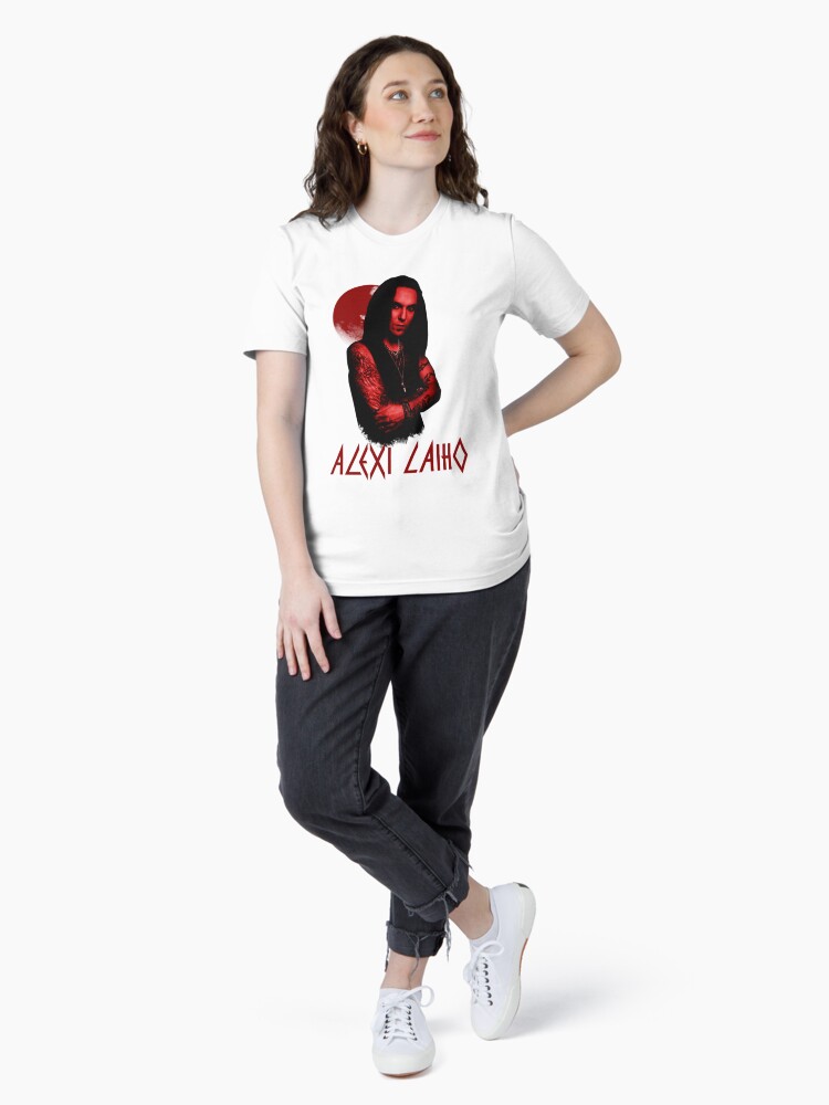Thumbnail 4 of 7, Essential T-Shirt, Alexi Laiho-red poster style designed and sold by HesselEmely.