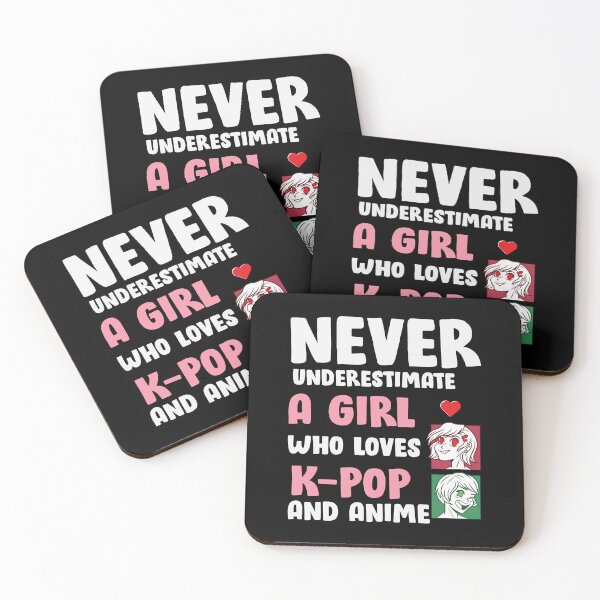 Item preview, Never Underestimate A Girl Who Loves K pop And Anime designed and sold by patternprint1.