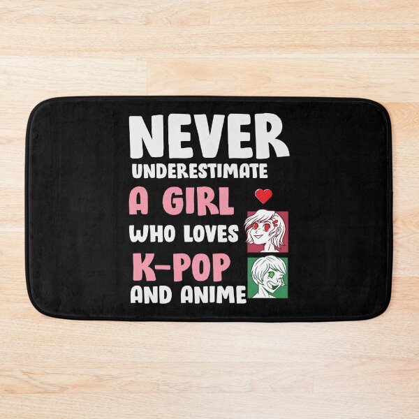 Item preview, Never Underestimate A Girl Who Loves K pop And Anime designed and sold by patternprint1.