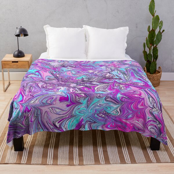Item preview, Marbled Stained Glass: Magenta and Cyan with Transparency designed and sold by nimreninmu.