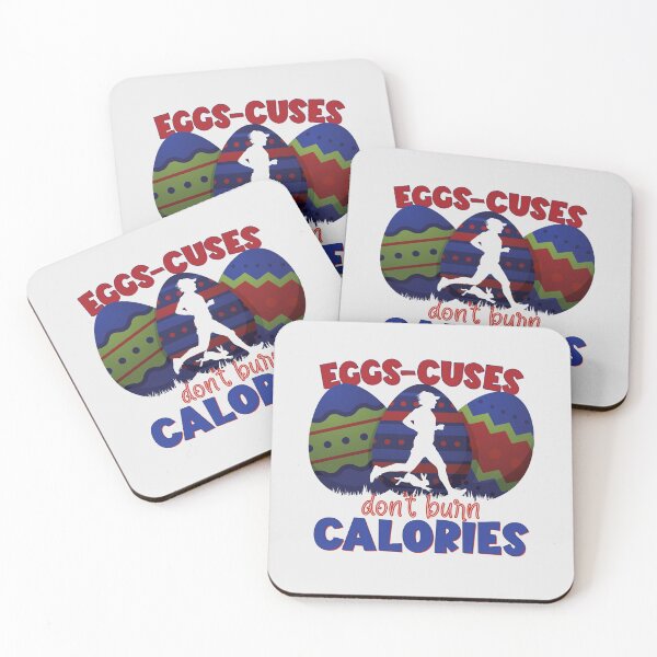 Item preview, Eggscuses Dont Burn Calories | Running | Funny Easter Puns designed and sold by DrawingBoard.