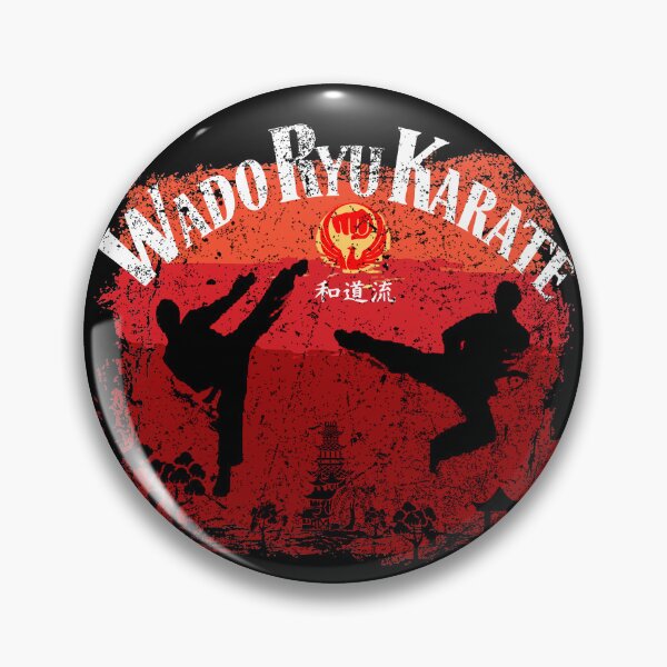 Item preview, Age Worn Vintage Wado Ryu Karate Dojo Sign, Retro Martial Arts Design designed and sold by Zanshin-Art.