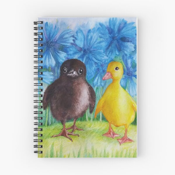 Aperçu de l'œuvre Amitié caneton et bébé corbeau créée et vendue par SpringForever.